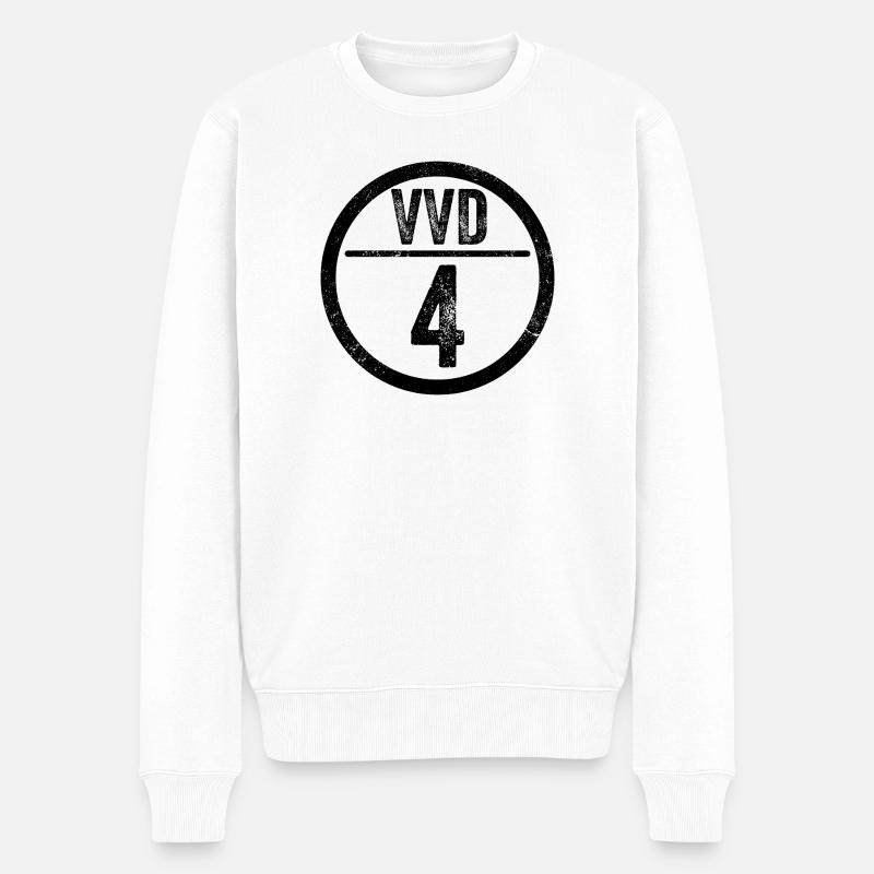 VVD4_K numéro d’équipe - Pull Premium bio Homme - blanc