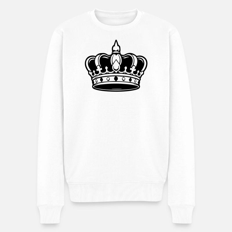 Symbole de la couronne - Pull Premium bio Homme - blanc