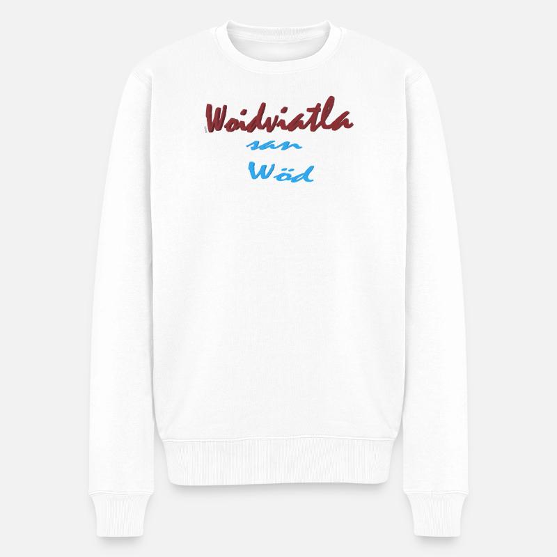 Woidviatla san Wöd - Männer Premium Bio Pullover - Weiß