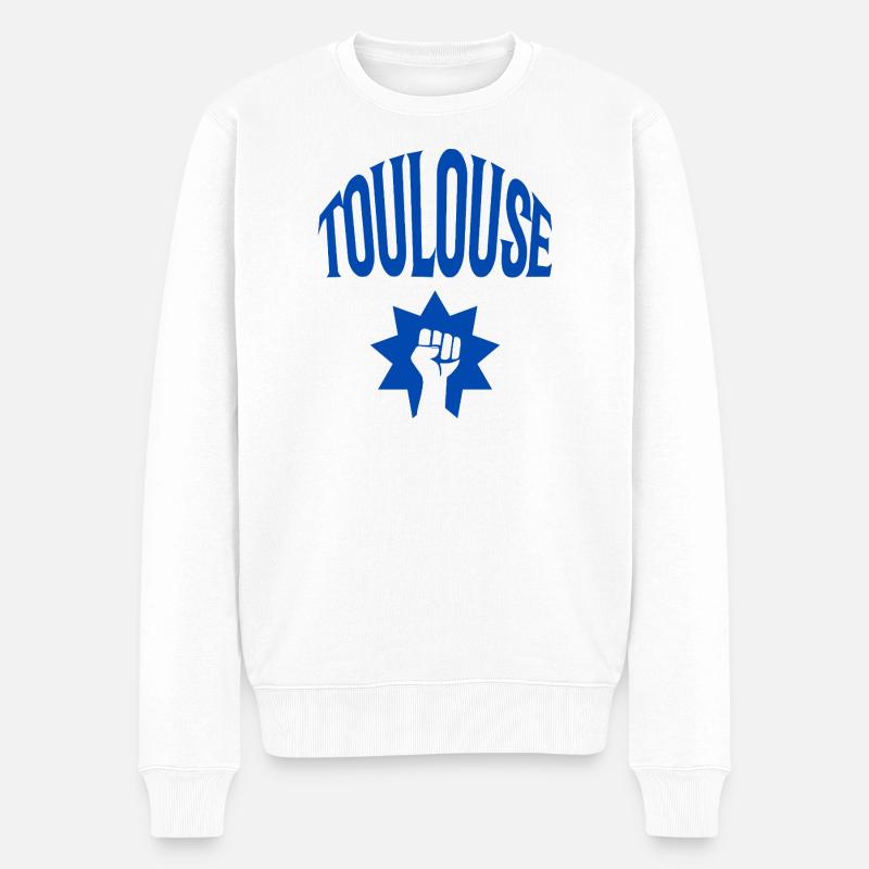 Toulouse - Männer Premium Bio Pullover - Weiß