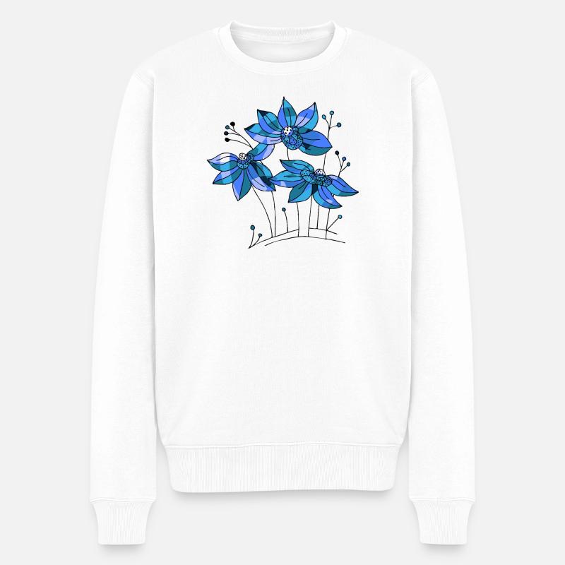 Fleur - Pull Premium bio Homme - blanc