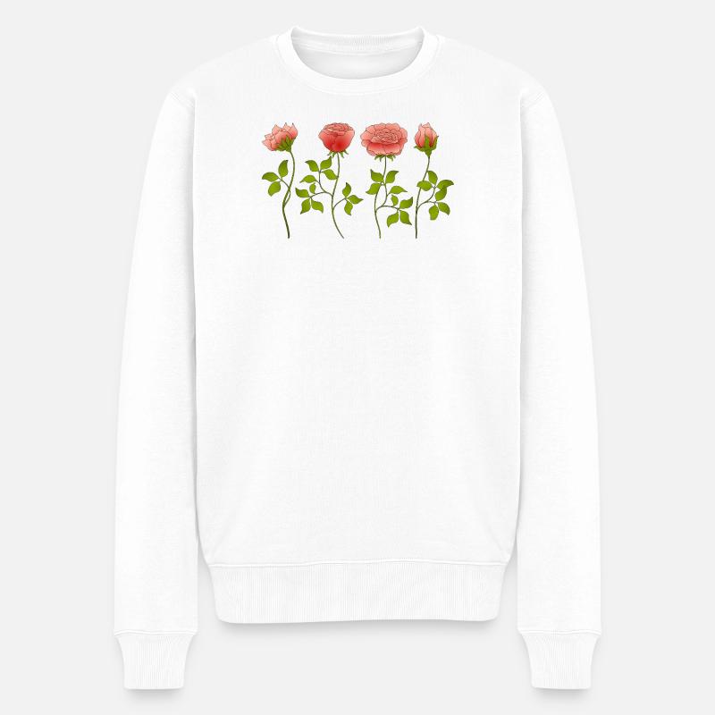 Fleur - Pull Premium bio Homme - blanc