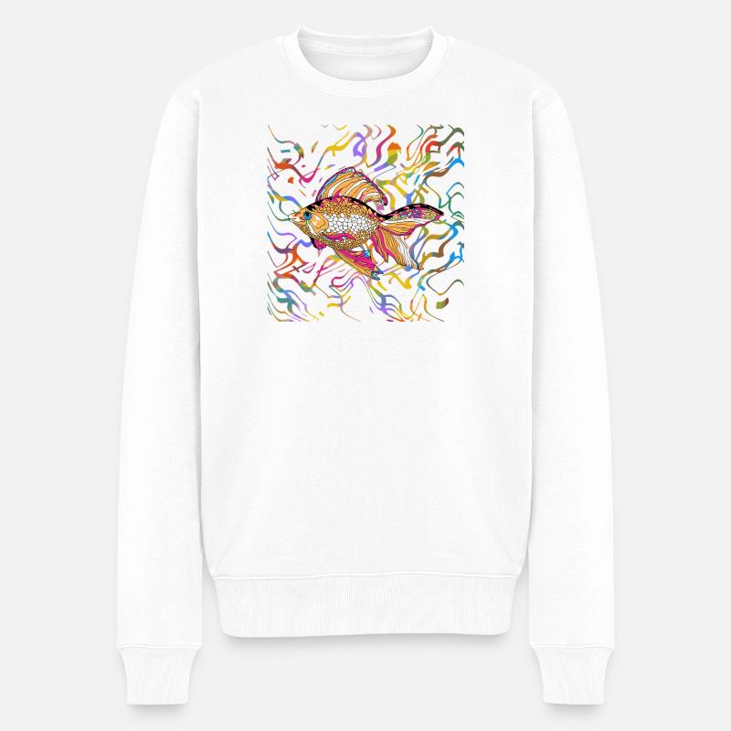 poisson - Pull Premium bio Homme - blanc