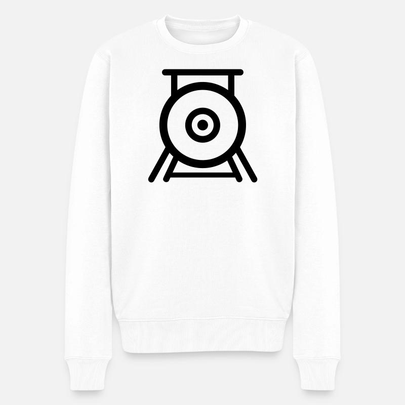 gong - Männer Premium Bio Pullover - Weiß