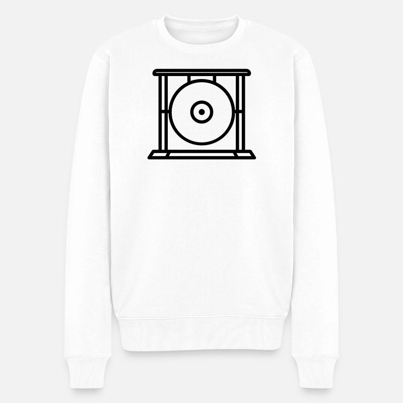 gong - Männer Premium Bio Pullover - Weiß