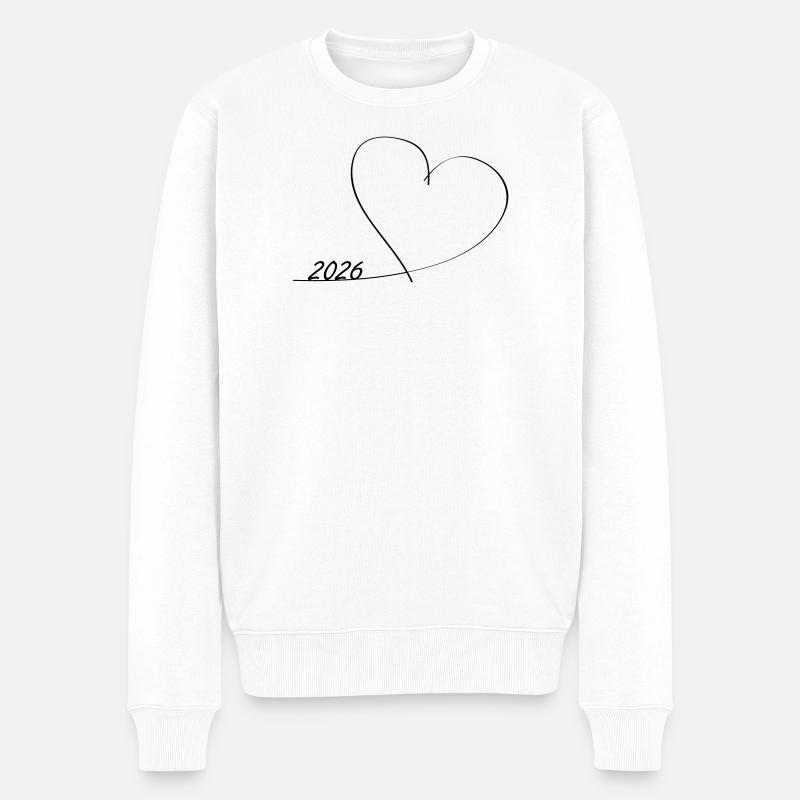 J’adore le Nouvel An 2026 - Pull Premium bio Homme - blanc