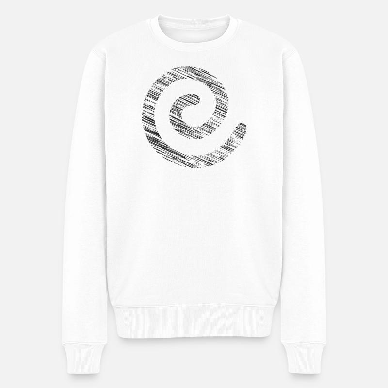 Spirale  - Männer Premium Bio Pullover - Weiß