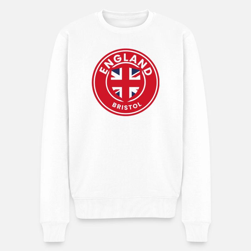 England Bristol Roundel Emblem - Männer Premium Bio Pullover - Weiß