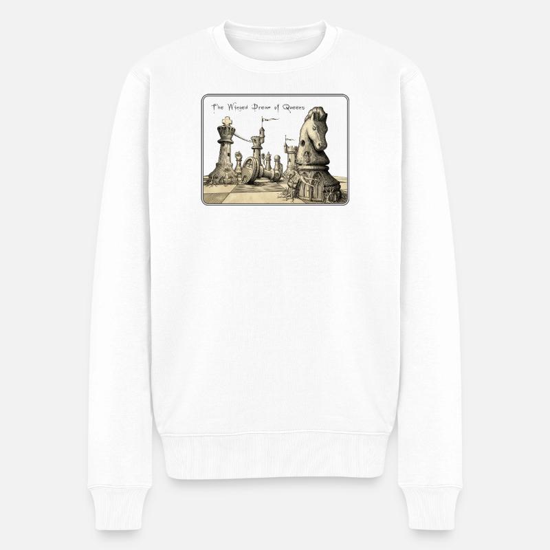 Geflügelter Traum der Königinnen - Männer Premium Bio Pullover - Weiß