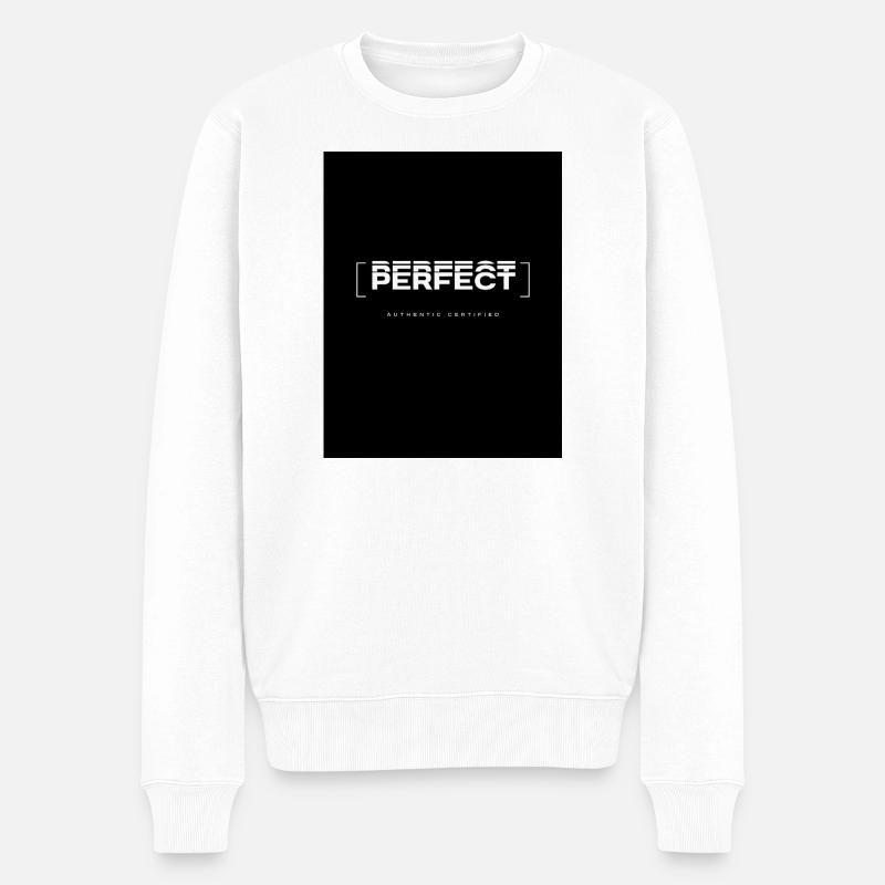 Typographie parfaite des bugs - Pull Premium bio Homme - blanc