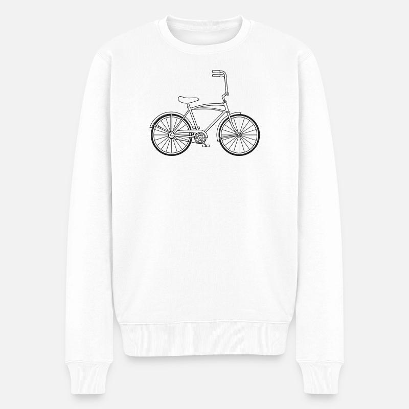 Bonanza Cult Bike – Silhouette rétro - Pull Premium bio Homme - blanc