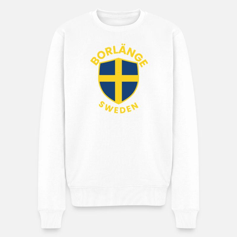 Borlänge Shield Sweden Logo - Pull Premium bio Homme - blanc
