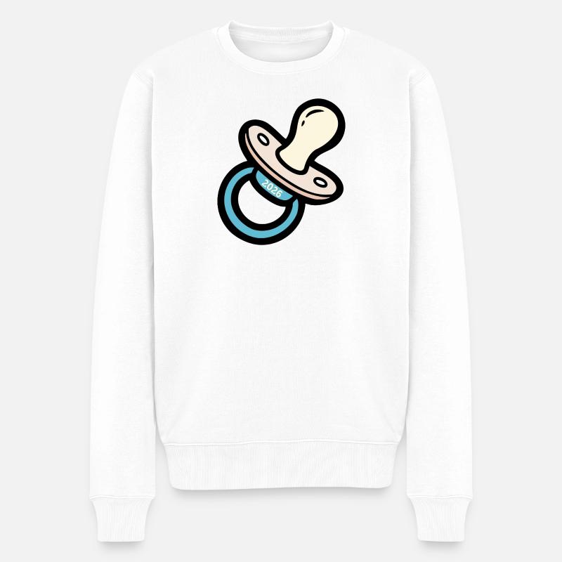 Annonce du bébé - Tétine 2026 - Pull Premium bio Homme - blanc