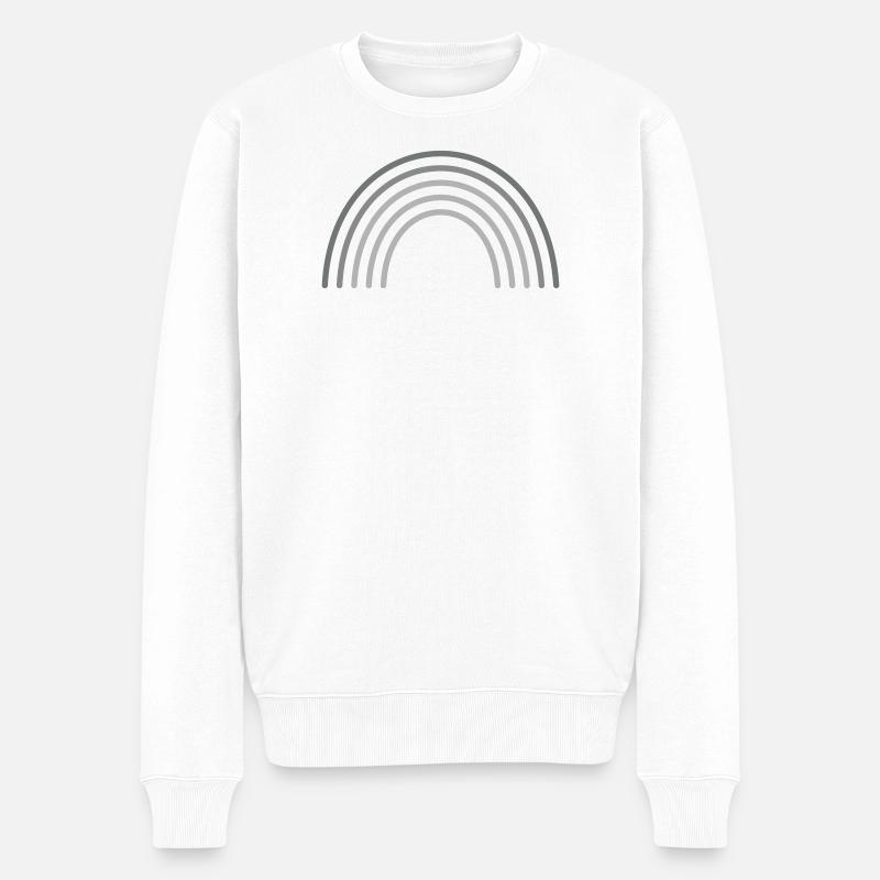 Regenbogen - Männer Premium Bio Pullover - Weiß