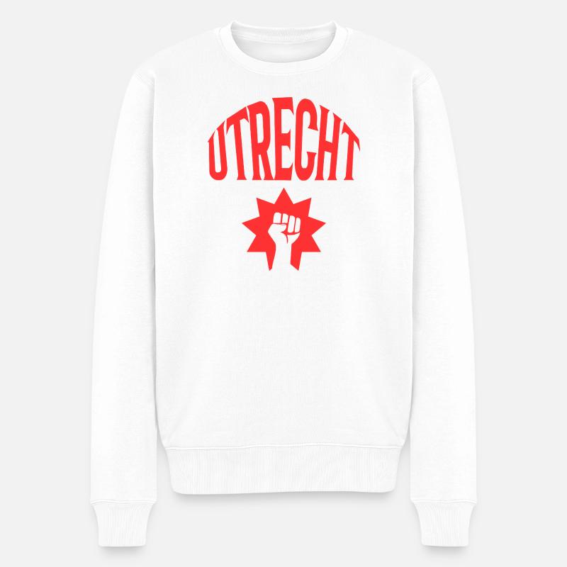 Utrecht - Männer Premium Bio Pullover - Weiß