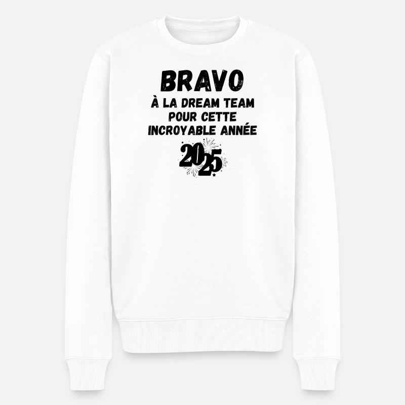 Danke, bravo, herzlichen Glückwunsch - Männer Premium Bio Pullover - Weiß
