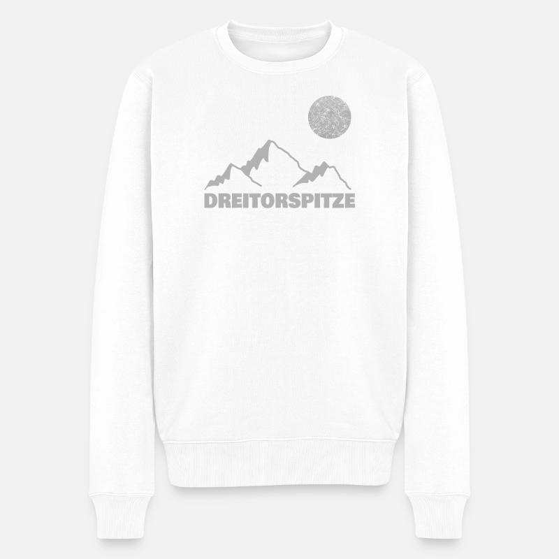 Dreitorspitz - Männer Premium Bio Pullover - Weiß