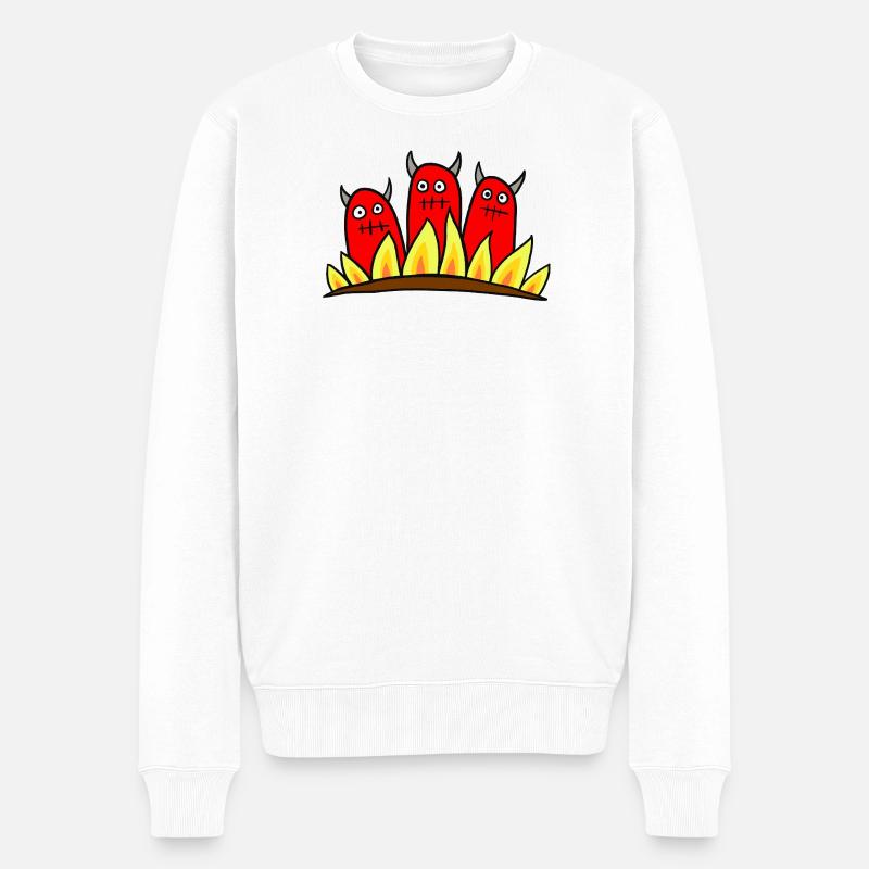 3 Diables - Pull Premium bio Homme - blanc