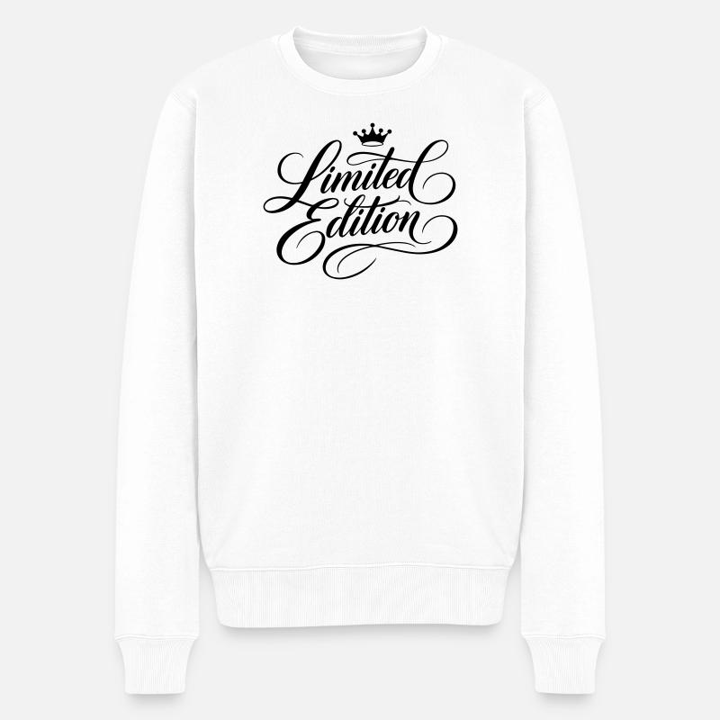 Limited Edition Krone - Männer Premium Bio Pullover - Weiß
