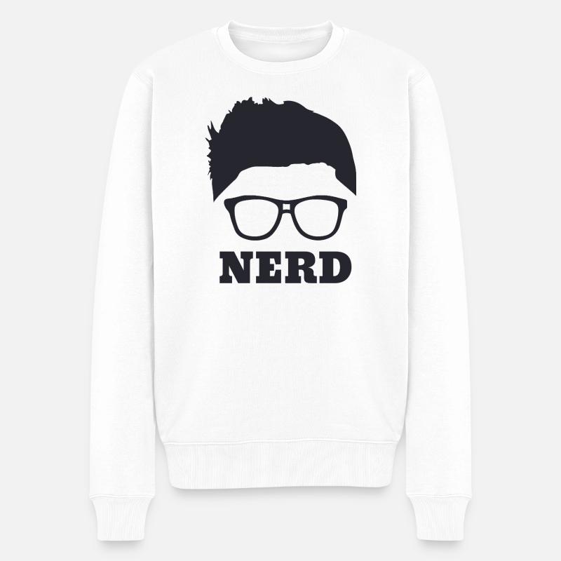 nerd - Pull Premium bio Homme - blanc