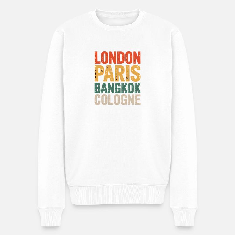 Cologne Köln - Pull Premium bio Homme - blanc