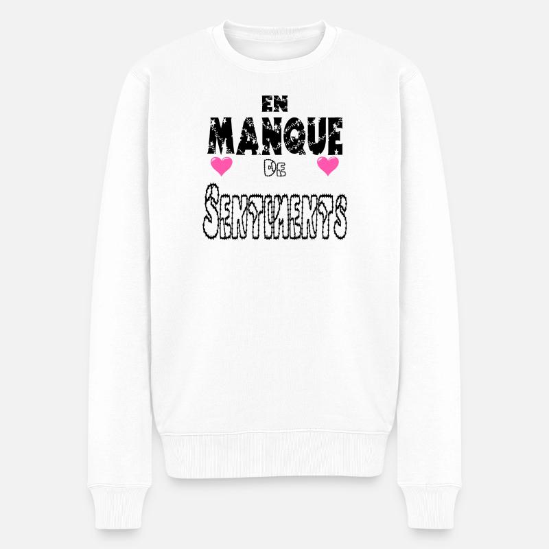 En Manque de Sentiments - Pull Premium bio Homme - blanc
