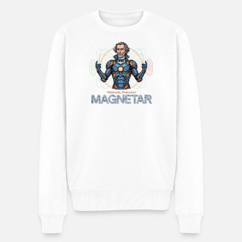 Faraday Magnetar en Armure - Pull Premium bio Homme - blanc