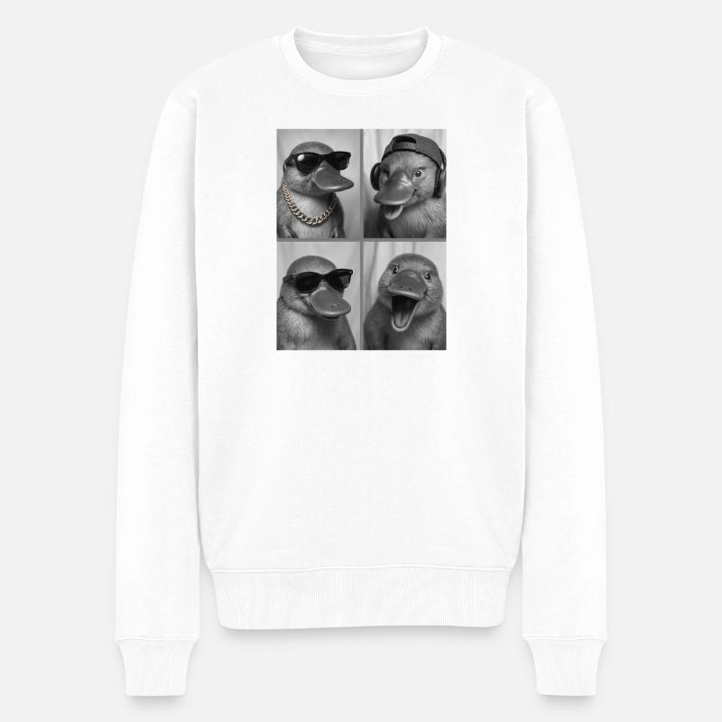 Platypus - Männer Premium Bio Pullover - Weiß