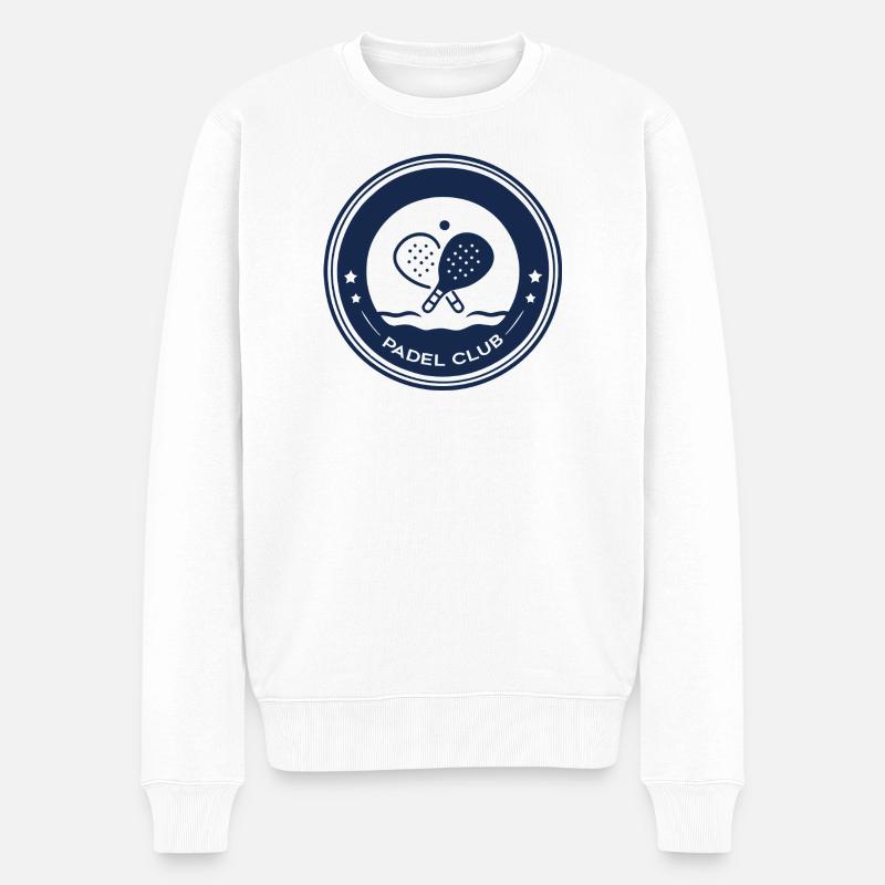 Anpassbarer Padel-Club – Teamabzeichen - Männer Premium Bio Pullover - Weiß