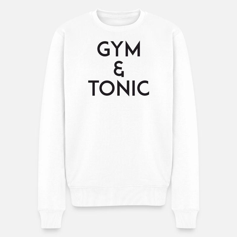 Gym & Tonic - Männer Premium Bio Pullover - Weiß