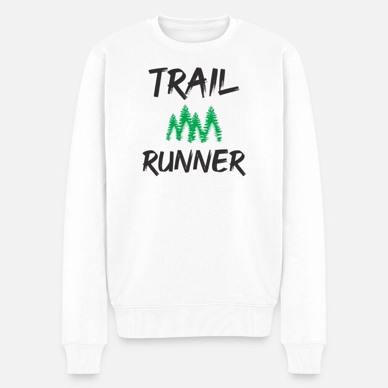 Coureur de trail - Pull Premium bio Homme - blanc