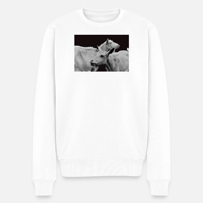 Chèvres blanches - Pull Premium bio Homme - blanc