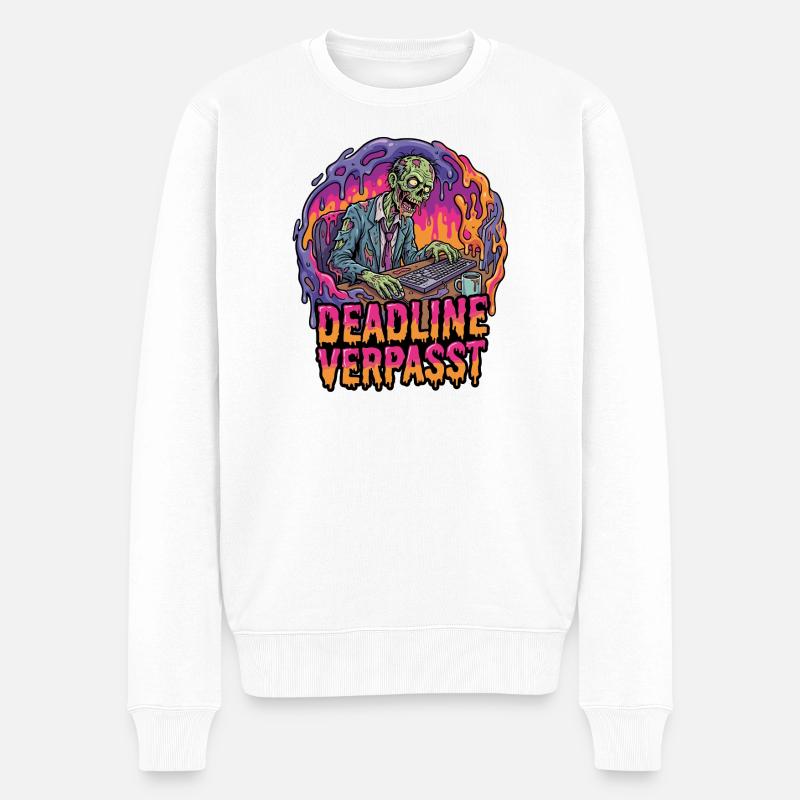 Deadline a manqué Zombie sur PC - Pull Premium bio Homme - blanc