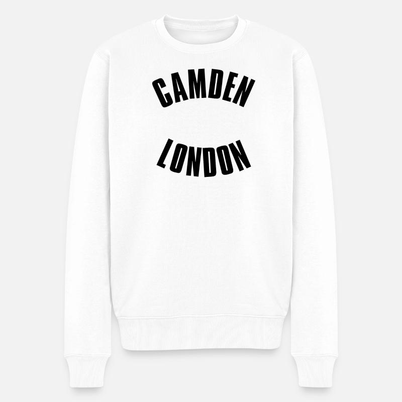 Gamden London Arc-Logo - Männer Premium Bio Pullover - Weiß