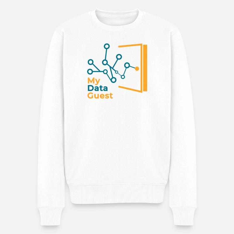 Mein Datengast - Männer Premium Bio Pullover - Weiß