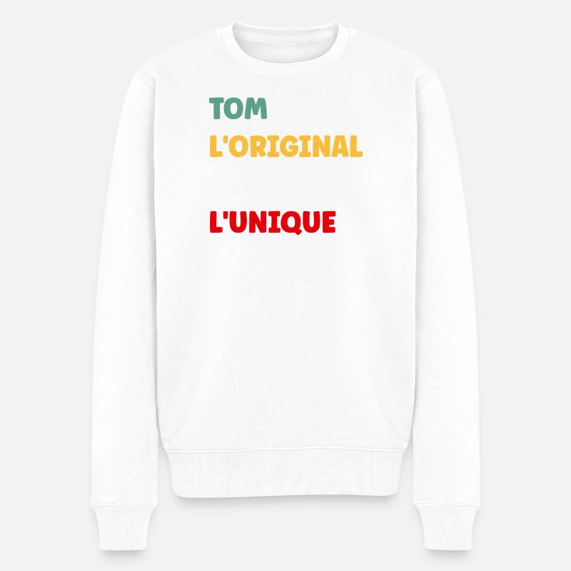 Tom - Pull Premium bio Homme - blanc