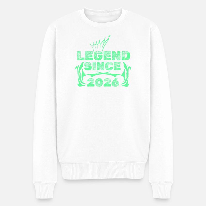 2026 - Männer Premium Bio Pullover - Weiß