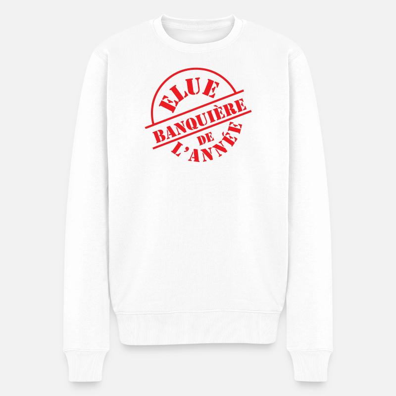 Meilleure banquière de l"année - Pull Premium bio Homme - blanc