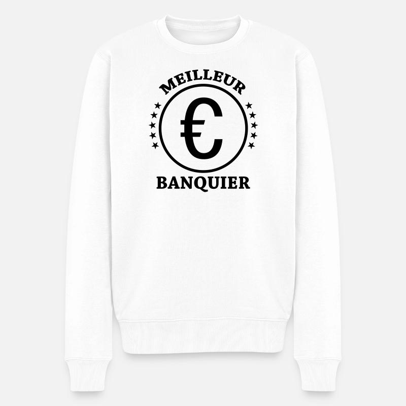 Bester Banker – Bank - Männer Premium Bio Pullover - Weiß