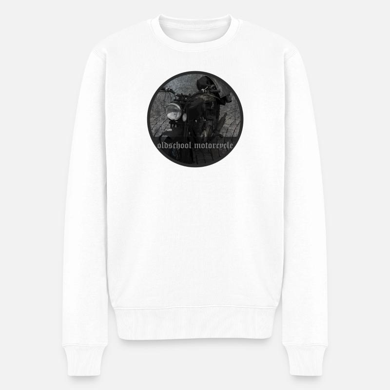Moto à l’ancienne - Pull Premium bio Homme - blanc