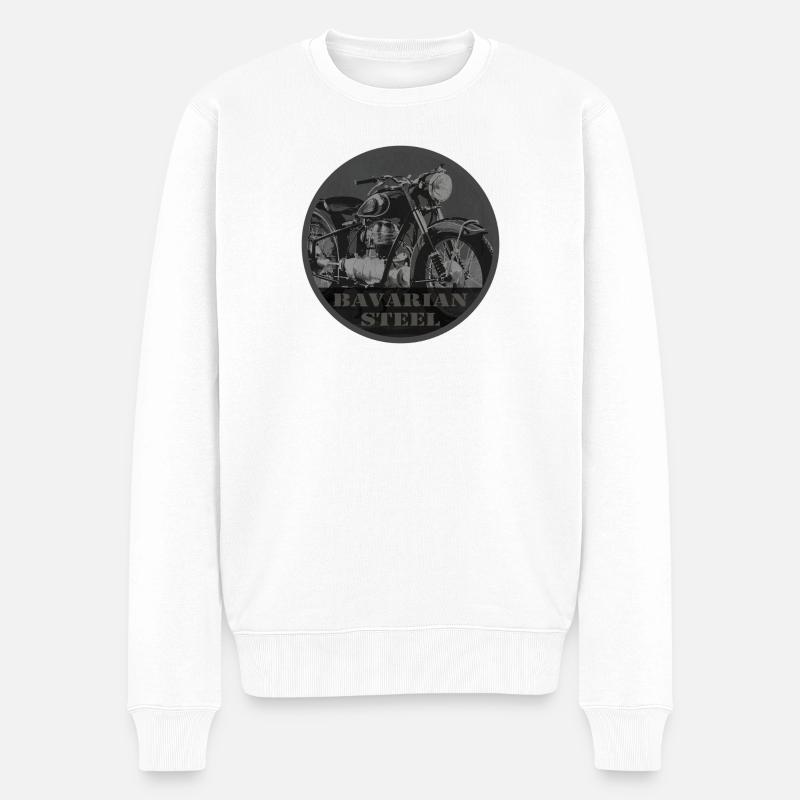 Bavarian Steel - Männer Premium Bio Pullover - Weiß