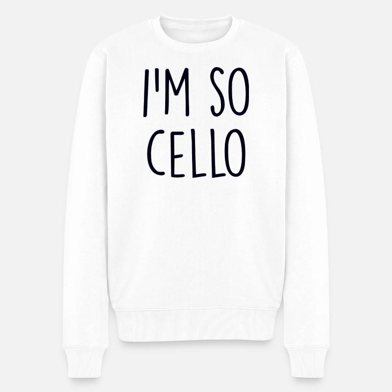 Violoncelle - Pull Premium bio Homme - blanc