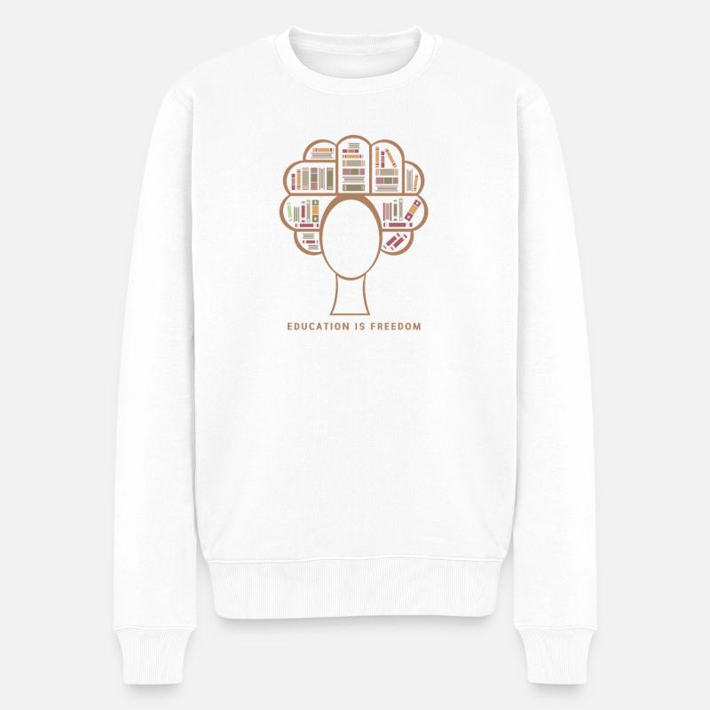 Black History Month - Männer Premium Bio Pullover - Weiß