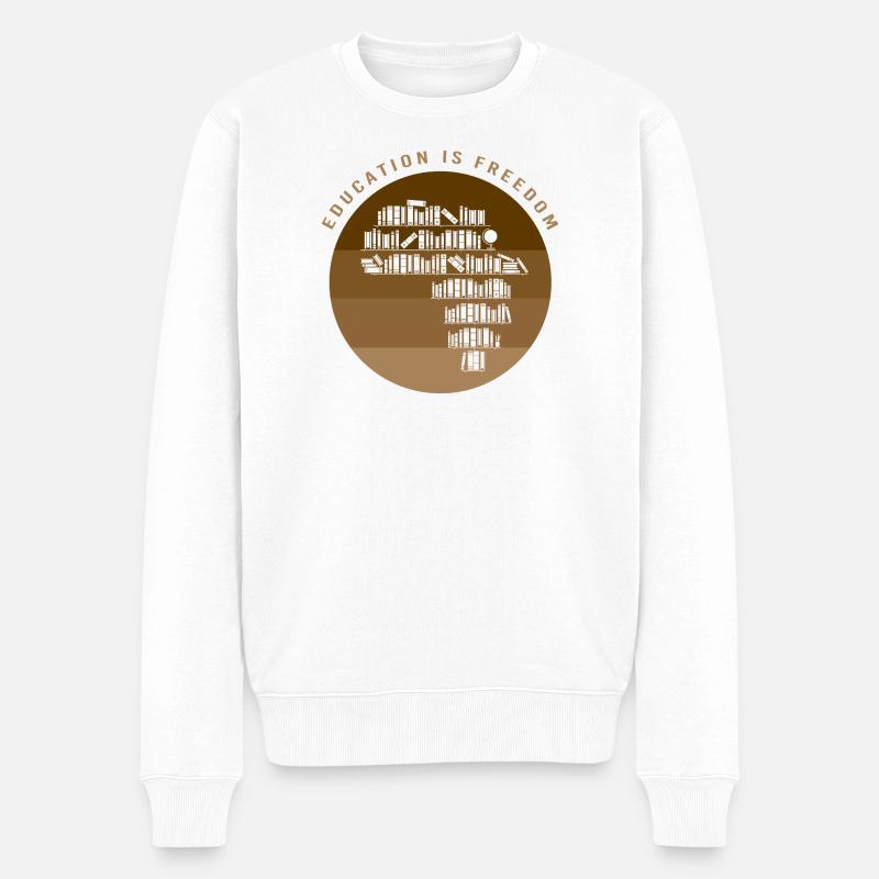 Black History Month Black-power - Männer Premium Bio Pullover - Weiß