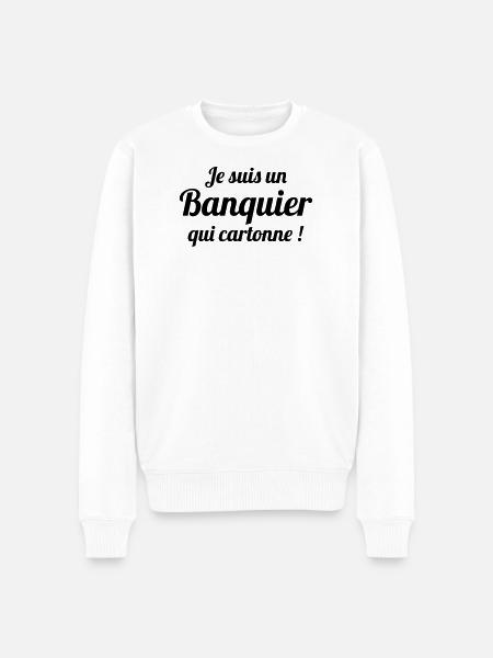 I'm a successful banker - Men's Premium Organic Jumper - white