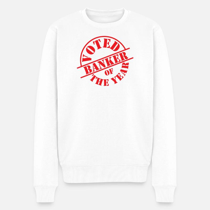 élu meilleur banquier de l'année - Pull Premium bio Homme - blanc