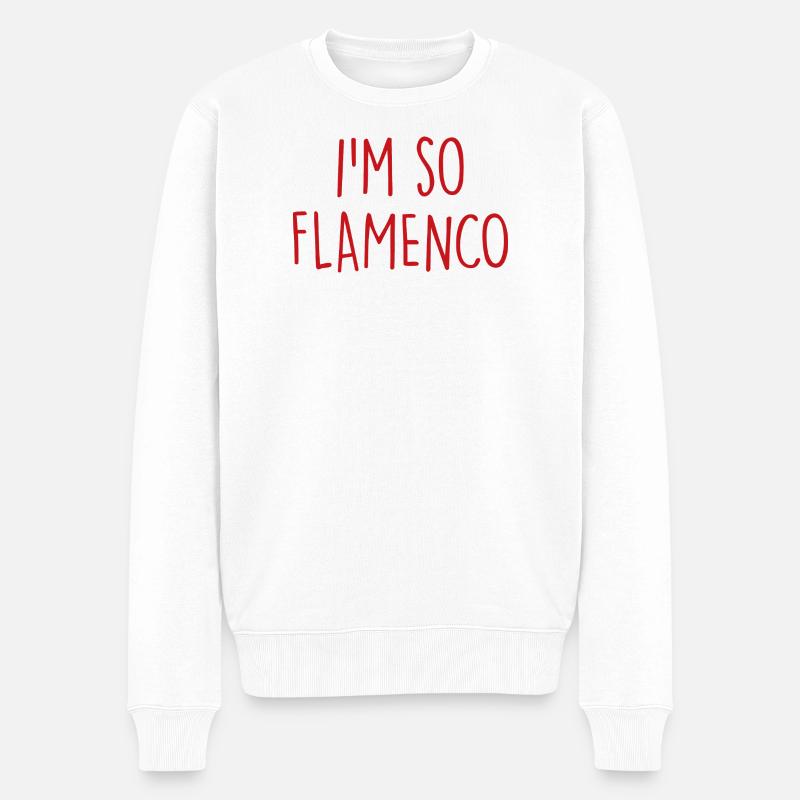 Flamenco Spain Spanien - Männer Premium Bio Pullover - Weiß