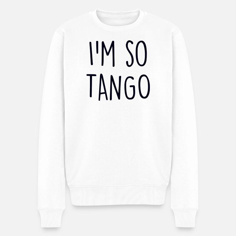 Tango Dancer - Männer Premium Bio Pullover - Weiß