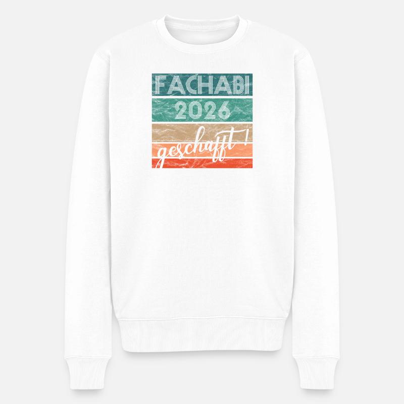 Fachabitur Fachabi 2026 geschafft Schulabschluss - Männer Premium Bio Pullover - Weiß