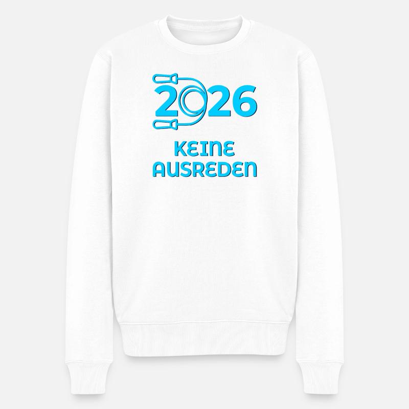 Pas d’excuses Sport 2026 - Pull Premium bio Homme - blanc